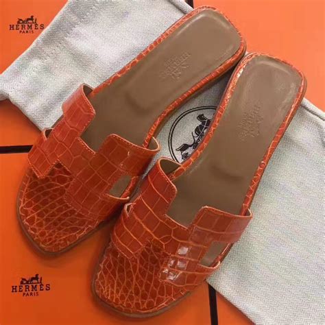 hermes oran sandals paris|Hermes oran crocodile sandals.